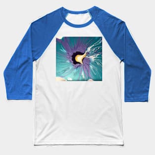 Amethyst and Blue Topaz Floral Baseball T-Shirt